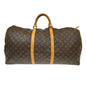 Louis Vuitton Keepall Bag Monogram Canvas Brown Canvas Travel Bag Bag (   )