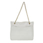 Chanel Vintage Shopping Tote Lambskin White Leather Shoulder Bag Bag (   )
