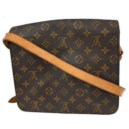 Louis Vuitton Cartouchiere Handbag Monogram Canvas Brown Canvas Shoulder Bag Bag (   )