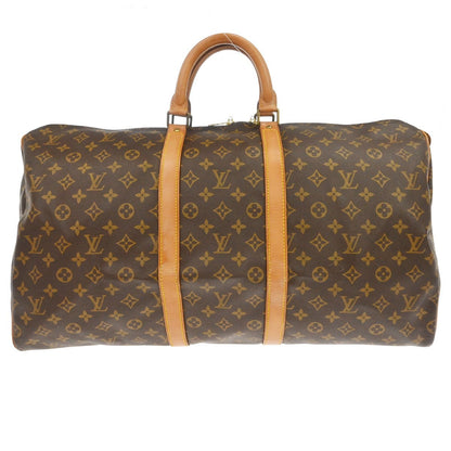 Louis Vuitton Keepall Bag Monogram Canvas Brown Canvas Travel Bag Bag (   )