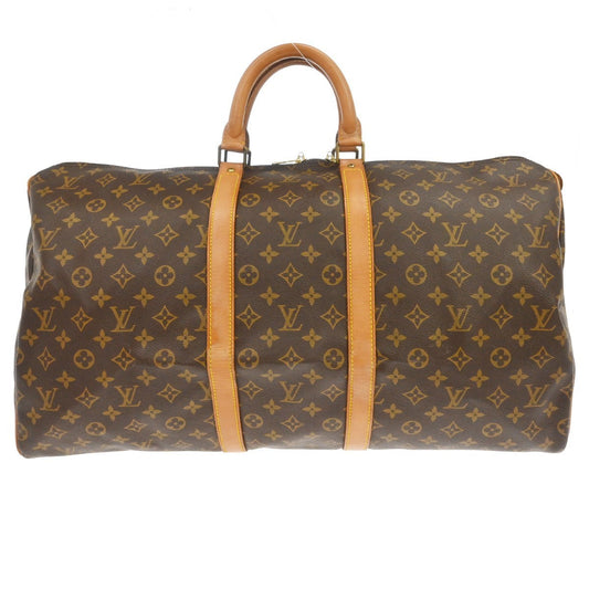 Louis Vuitton Keepall Bag Monogram Canvas Brown Canvas Travel Bag Bag (   )