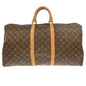 Louis Vuitton Keepall Bag Monogram Canvas Brown Canvas Travel Bag Bag (   )