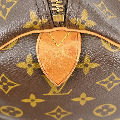 Louis Vuitton Keepall Bag Monogram Canvas Brown Canvas Travel Bag Bag (   )