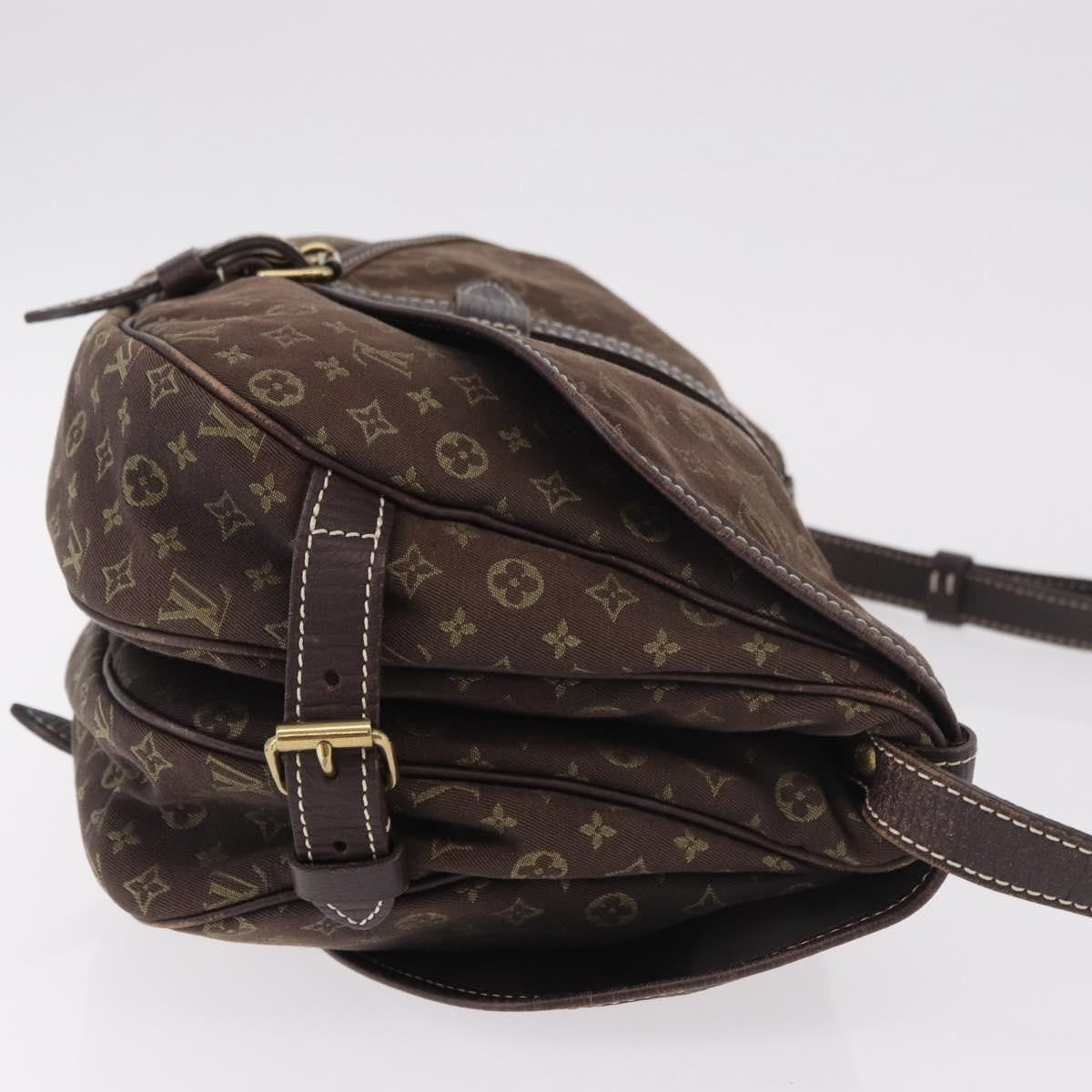Louis Vuitton Saumur Handbag Mini Lin Brown Canvas Shoulder Bag Bag (   )
