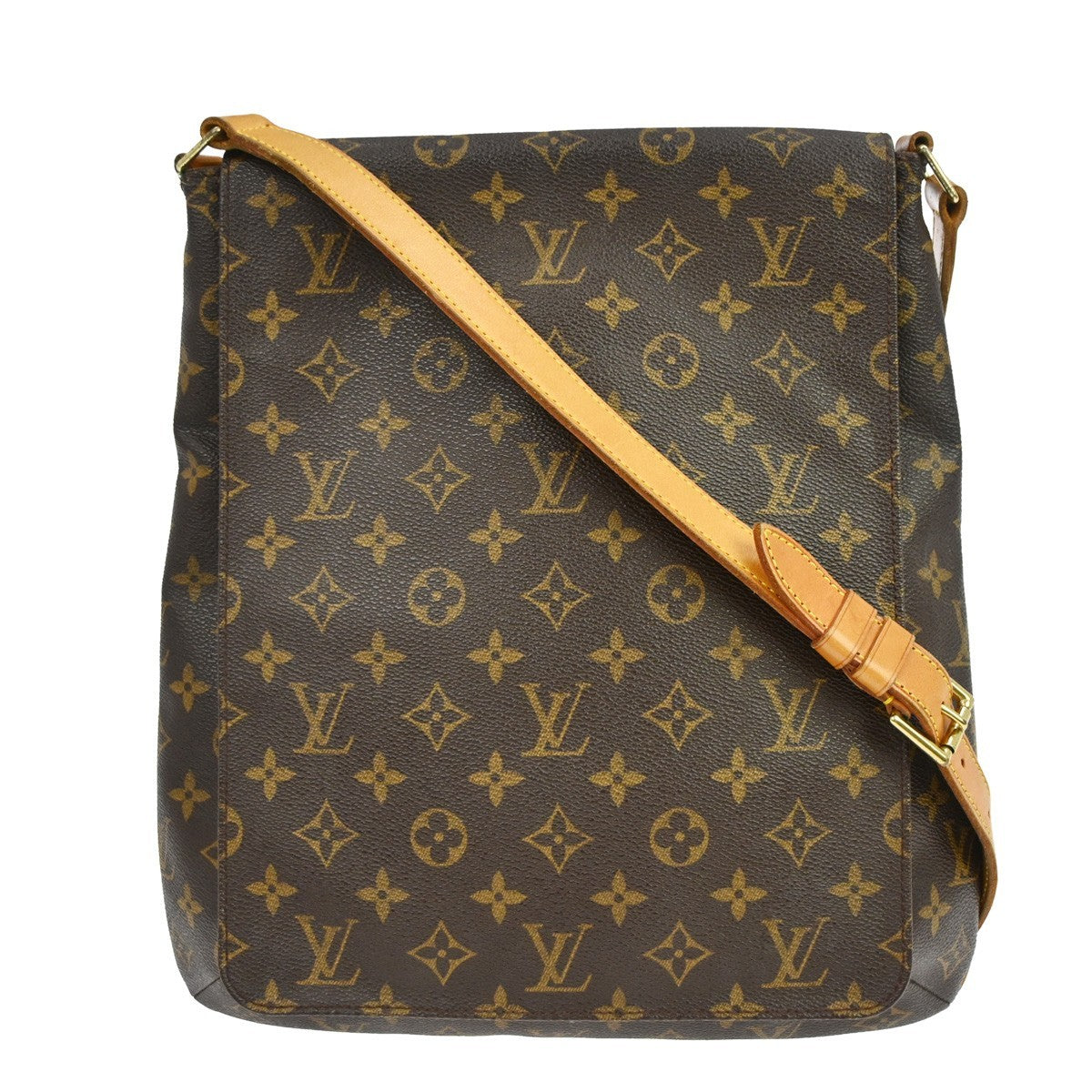 Louis Vuitton Musette Handbag Monogram Canvas Brown Canvas Shoulder Bag Bag (   )