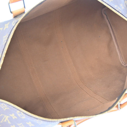 Louis Vuitton Keepall Bag Monogram Canvas Brown Canvas Travel Bag Bag (   )