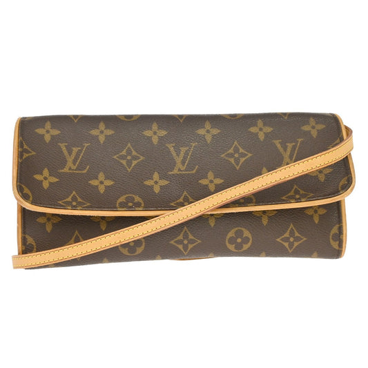 Louis Vuitton Twin Handbag Monogram Canvas Brown Canvas Clutche & Pouche Bag (   )
