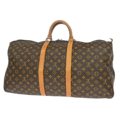 Louis Vuitton Keepall Bag Monogram Canvas Brown Canvas Travel Bag Bag (   )