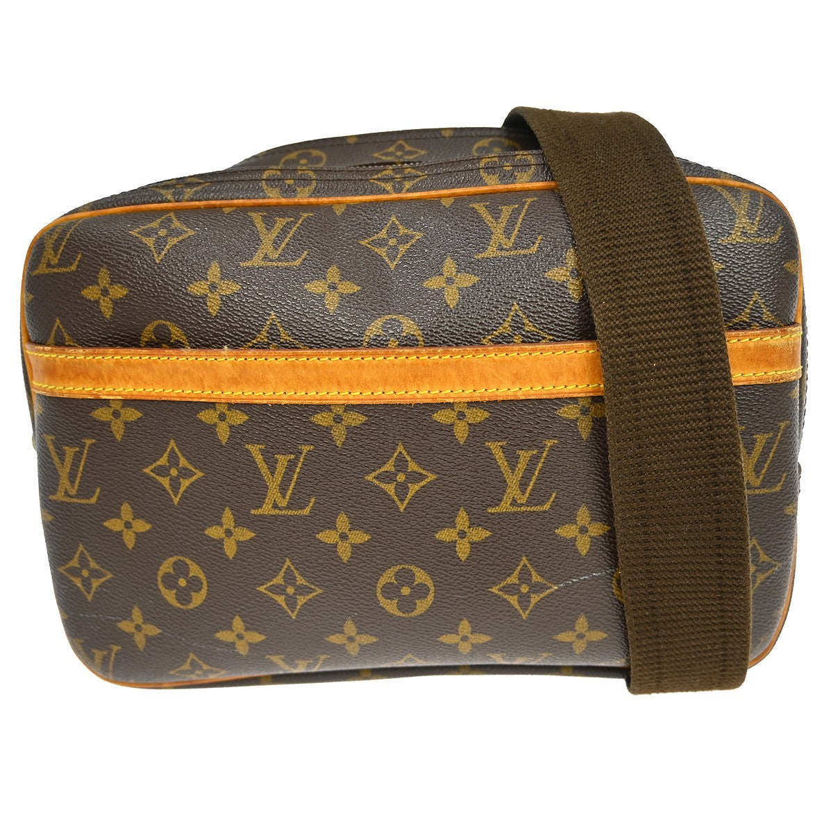 Louis Vuitton Reporter Bag Monogram Canvas Brown Canvas Shoulder Bag Bag (   )