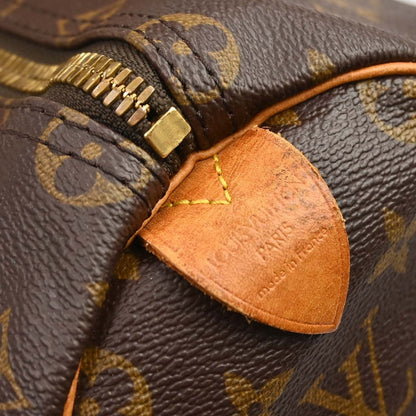 Louis Vuitton Keepall Bag Monogram Canvas Brown Canvas Travel Bag Bag (   )
