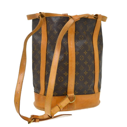 Louis Vuitton Randonnee Backpack Monogram Canvas Brown Canvas Backpack Bag (   )