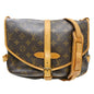 Louis Vuitton Saumur Handbag Monogram Canvas Brown Canvas Shoulder Bag Bag (   )