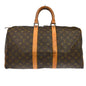 Louis Vuitton Keepall Bag Monogram Canvas Brown Canvas Travel Bag Bag (   )