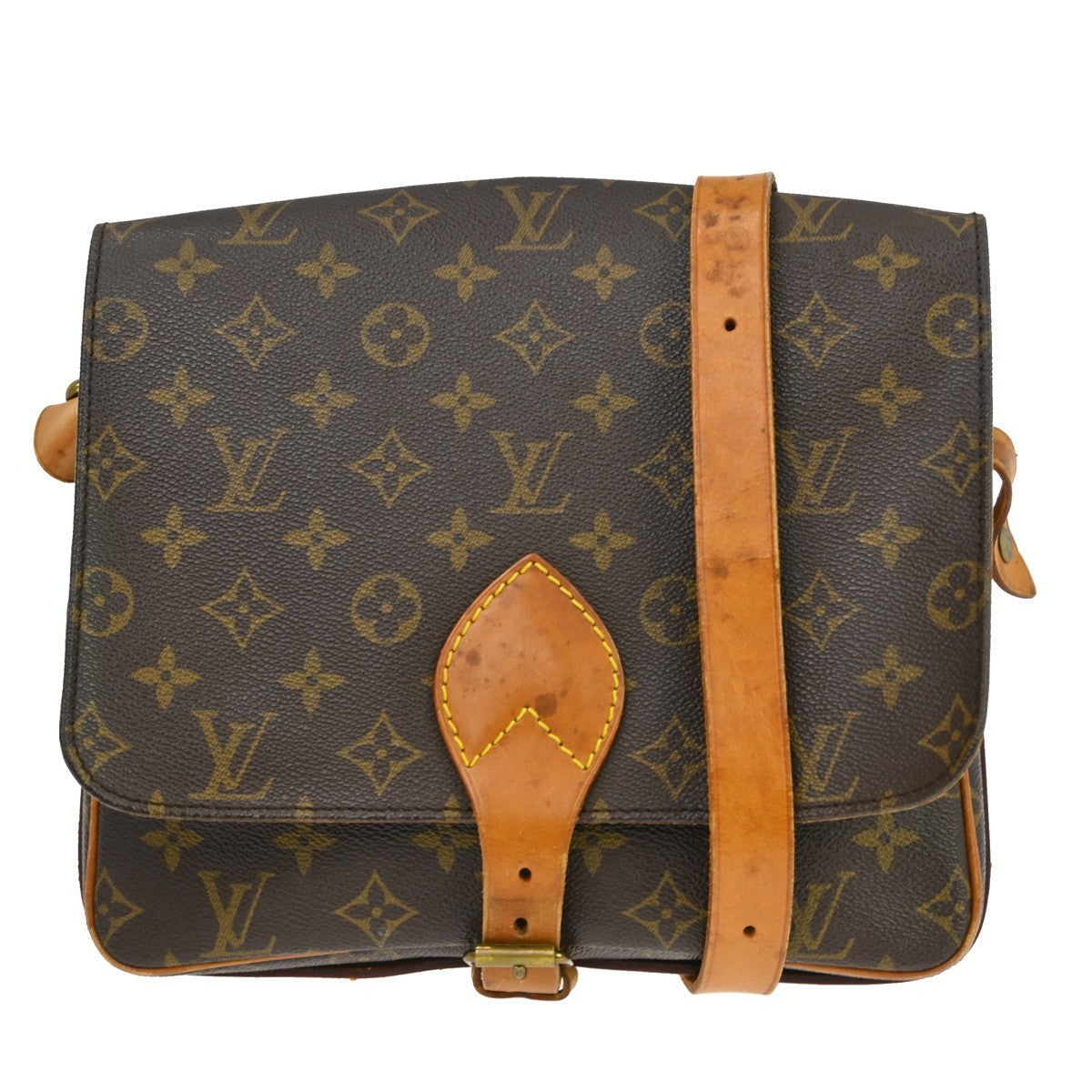 Louis Vuitton Cartouchiere Handbag Monogram Canvas Brown Canvas Shoulder Bag Bag (   )