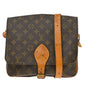 Louis Vuitton Cartouchiere Handbag Monogram Canvas Brown Canvas Shoulder Bag Bag (   )