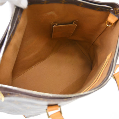 Louis Vuitton Cabas Mezzo Monogram Canvas Brown Canvas Tote Bag Bag (   )
