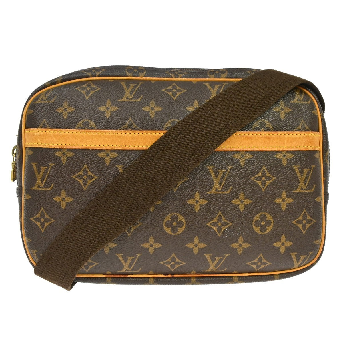 Louis Vuitton Reporter Bag Monogram Canvas Brown Canvas Shoulder Bag Bag (   )