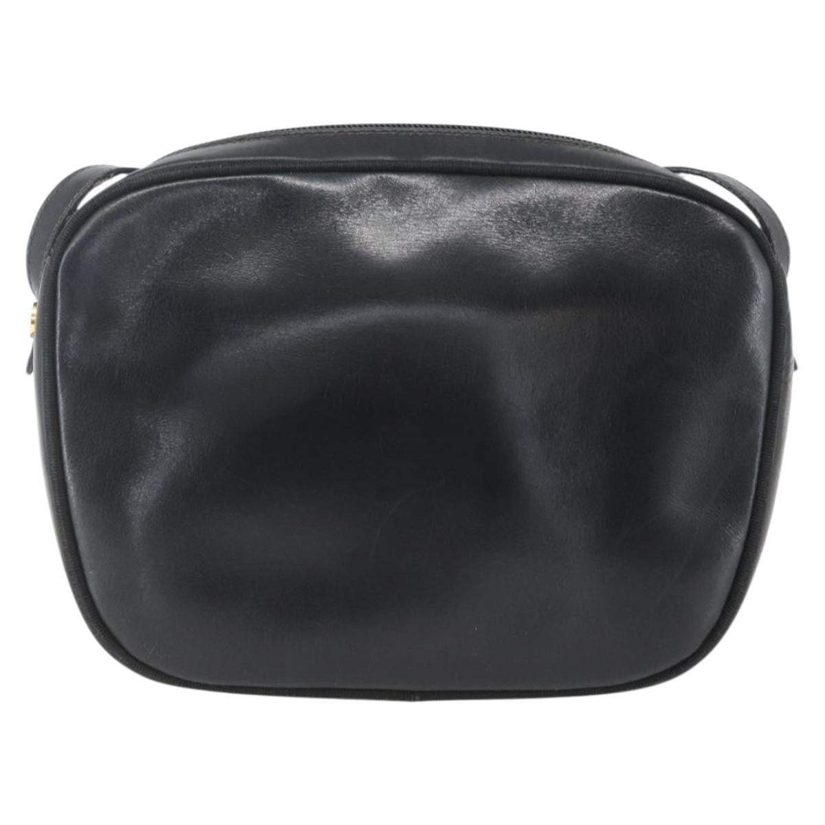 Salvatore Ferragamo Vara Bow Camera Shoulder Bag Patent Leather Black Leather Shoulder Bag Bag (   )