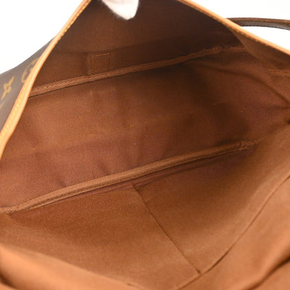 Louis Vuitton Saumur Handbag Monogram Canvas Brown Canvas Shoulder Bag Bag (   )