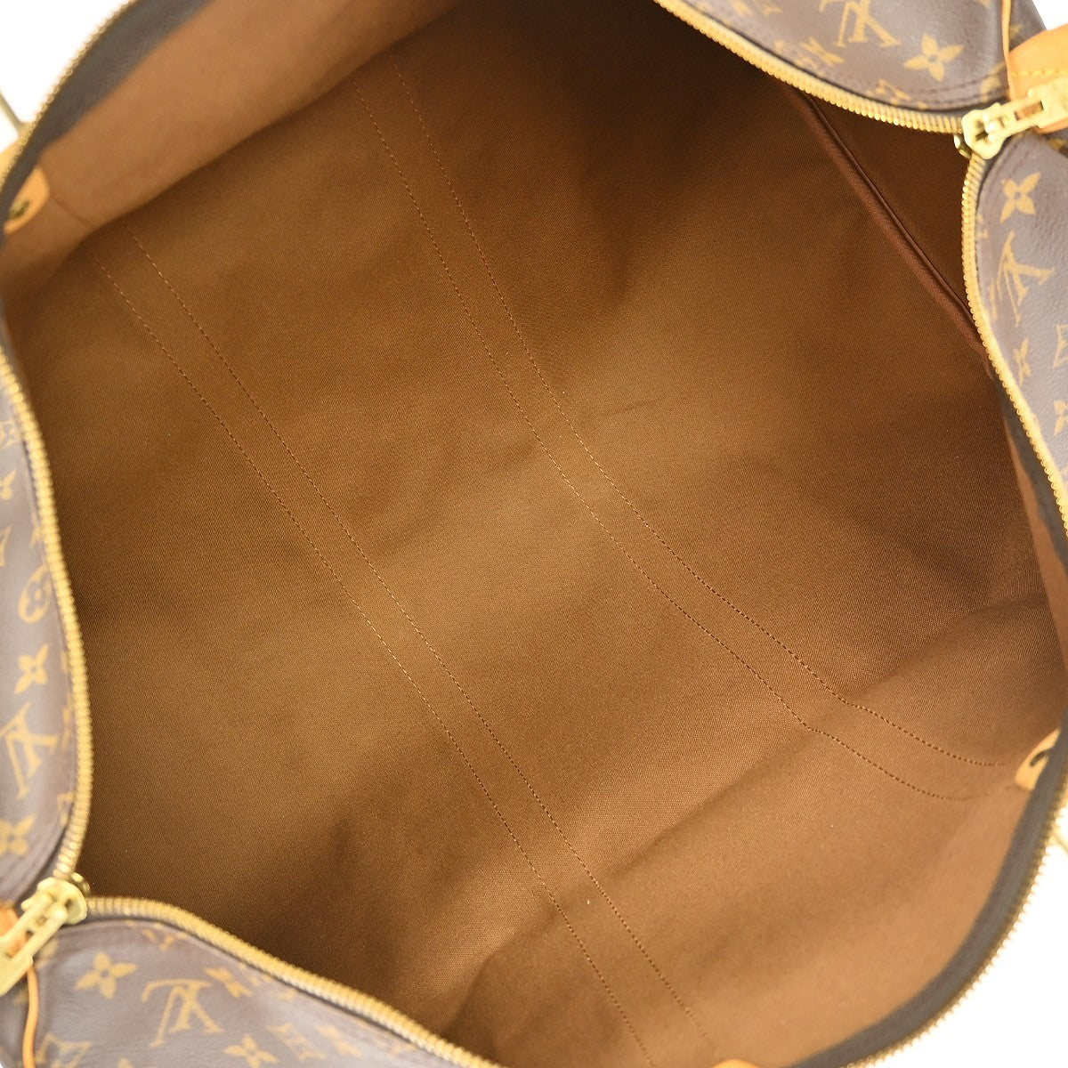 Louis Vuitton Keepall Bag Monogram Canvas Brown Canvas Travel Bag Bag (   )