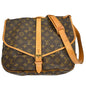Louis Vuitton Saumur Handbag Monogram Canvas Brown Canvas Shoulder Bag Bag (   )