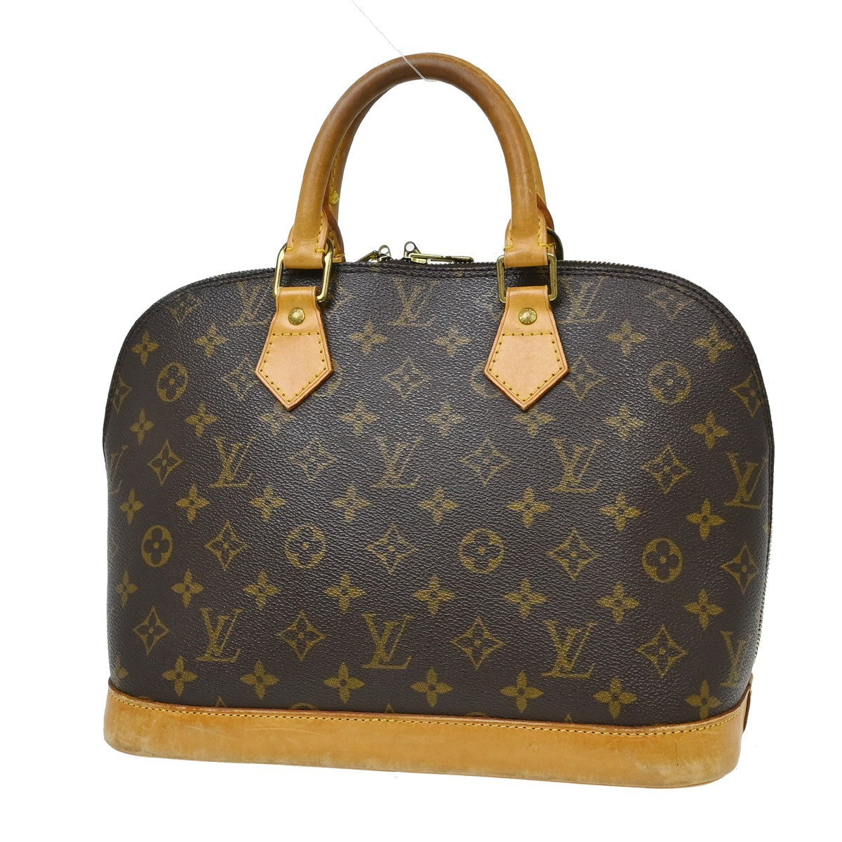 Louis Vuitton Alma Handbag Monogram Canvas Brown Canvas Handbag (   )