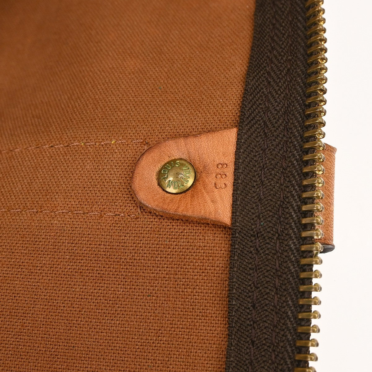 Louis Vuitton Keepall Bag Monogram Canvas Brown Canvas Travel Bag Bag (   )