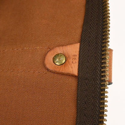Louis Vuitton Keepall Bag Monogram Canvas Brown Canvas Travel Bag Bag (   )