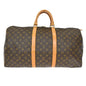 Louis Vuitton Keepall Bag Monogram Canvas Brown Canvas Travel Bag Bag (   )