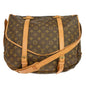 Louis Vuitton Saumur Handbag Monogram Canvas Brown Canvas Shoulder Bag Bag (   )