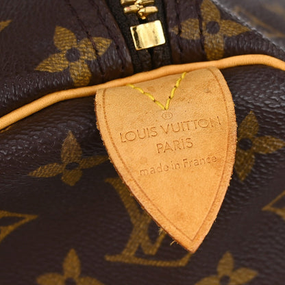 Louis Vuitton Keepall Bag Monogram Canvas Brown Canvas Travel Bag Bag (   )