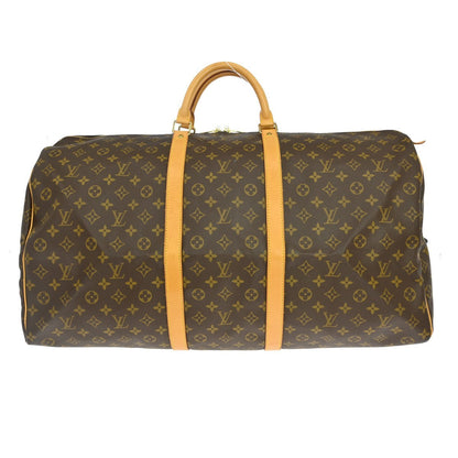 Louis Vuitton Keepall Bag Monogram Canvas Brown Canvas Travel Bag Bag (   )