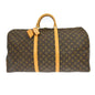 Louis Vuitton Keepall Bag Monogram Canvas Brown Canvas Travel Bag Bag (   )