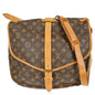 Louis Vuitton Saumur Handbag Monogram Canvas Brown Canvas Shoulder Bag Bag (   )