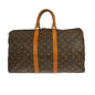 Louis Vuitton Keepall Bag Monogram Canvas Brown Canvas Travel Bag Bag (   )