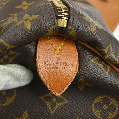 Louis Vuitton Keepall Bag Monogram Canvas Brown Canvas Travel Bag Bag (   )