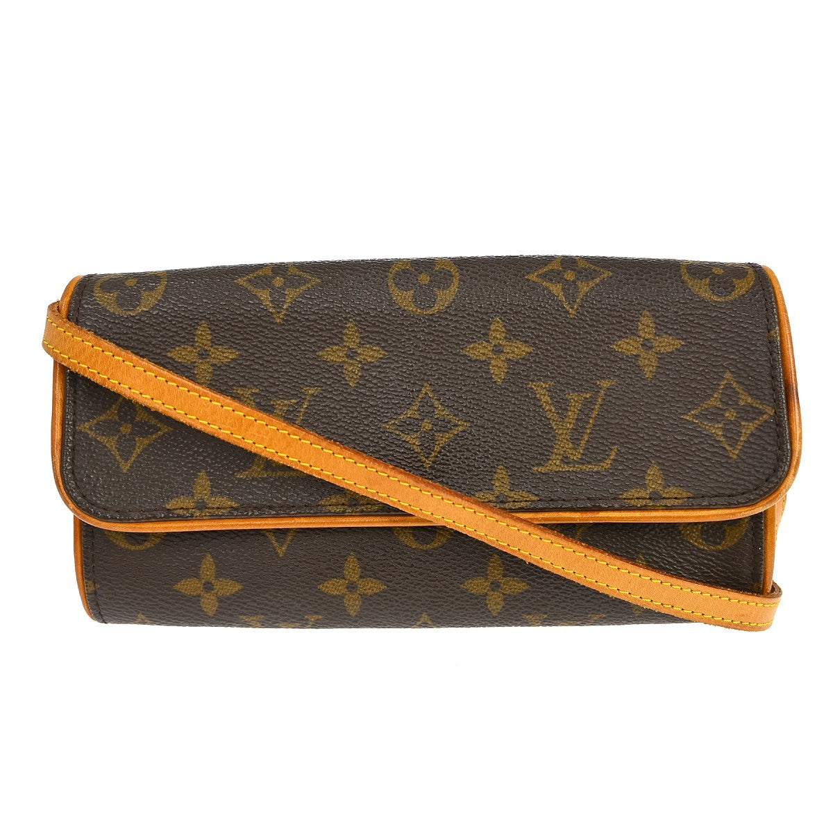Louis Vuitton Twin Handbag Monogram Canvas Brown Canvas Clutche & Pouche Bag (   )
