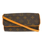 Louis Vuitton Twin Handbag Monogram Canvas Brown Canvas Clutche & Pouche Bag (   )