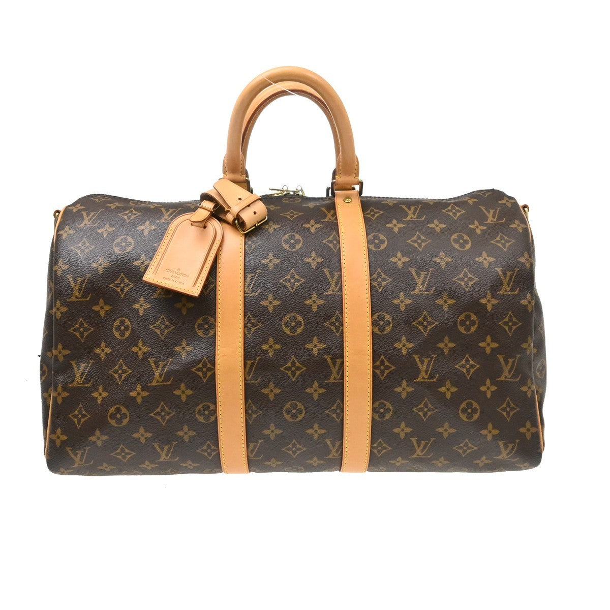 Louis Vuitton Keepall Bandouliere Bag Monogram Canvas Brown Canvas Travel Bag Bag (   )