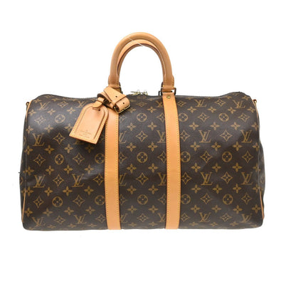 Louis Vuitton Keepall Bandouliere Bag Monogram Canvas Brown Canvas Travel Bag Bag (   )