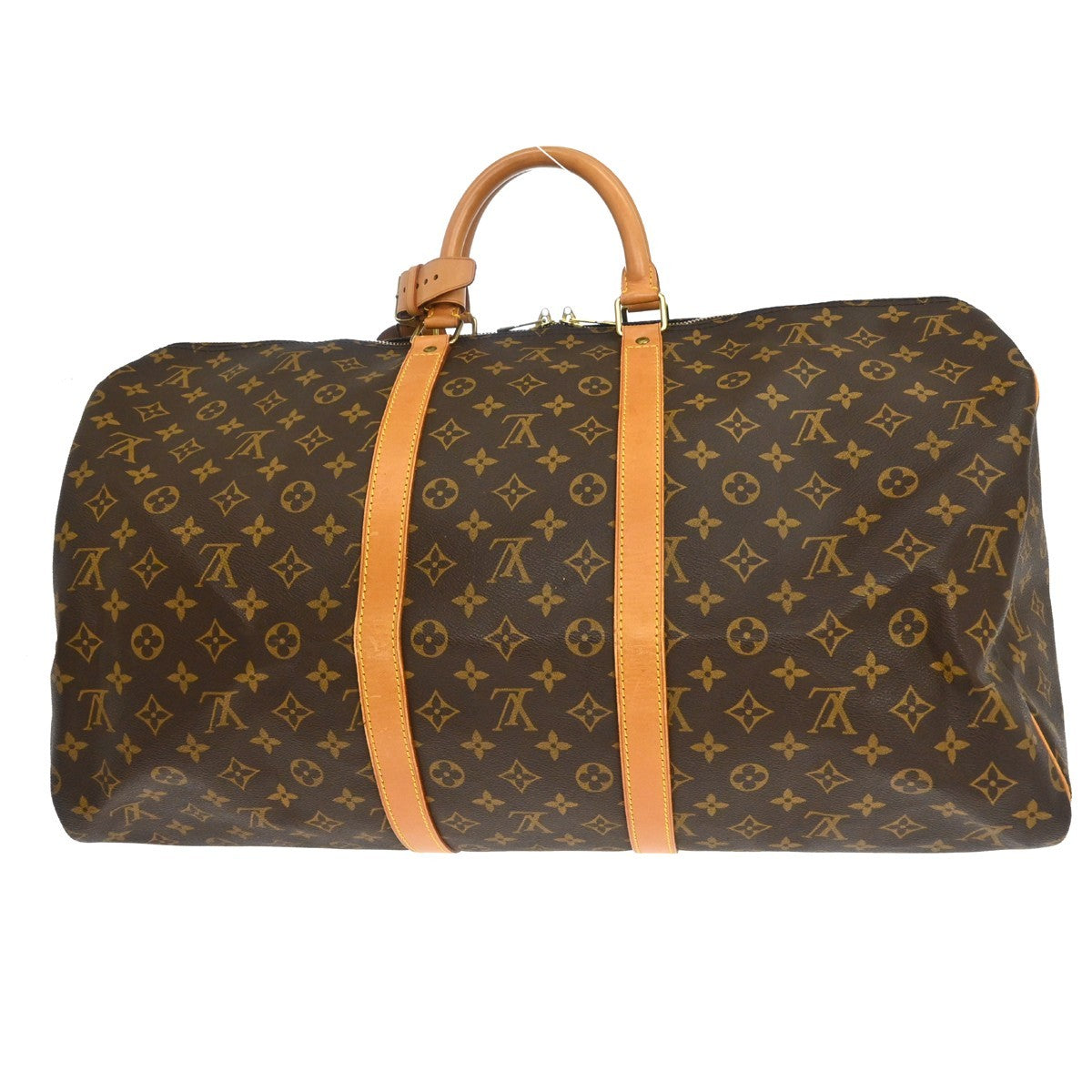 Louis Vuitton Keepall Bag Monogram Canvas Brown Canvas Travel Bag Bag (   )
