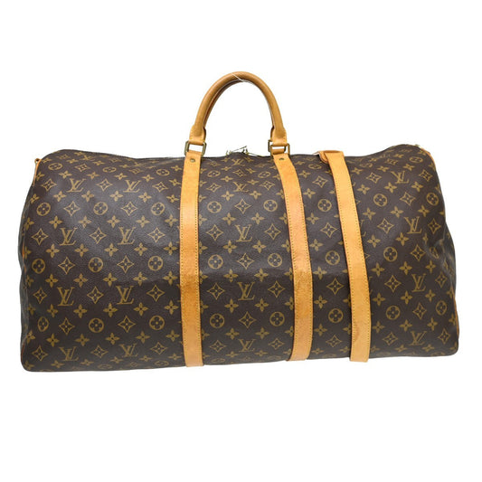 Louis Vuitton Keepall Bandouliere Bag Monogram Canvas Brown Canvas Travel Bag Bag (   )