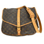 Louis Vuitton Saumur Handbag Monogram Canvas Brown Canvas Shoulder Bag Bag (   )