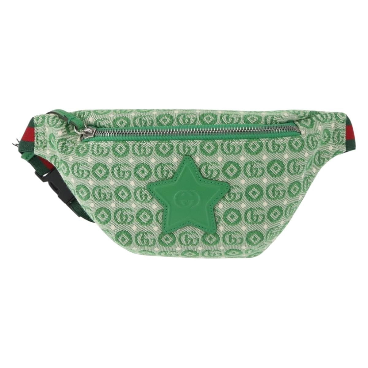 Gucci Waist Pouch Belt Bag Gg Canvas Green Canvas Clutche & Pouche Bag (   )