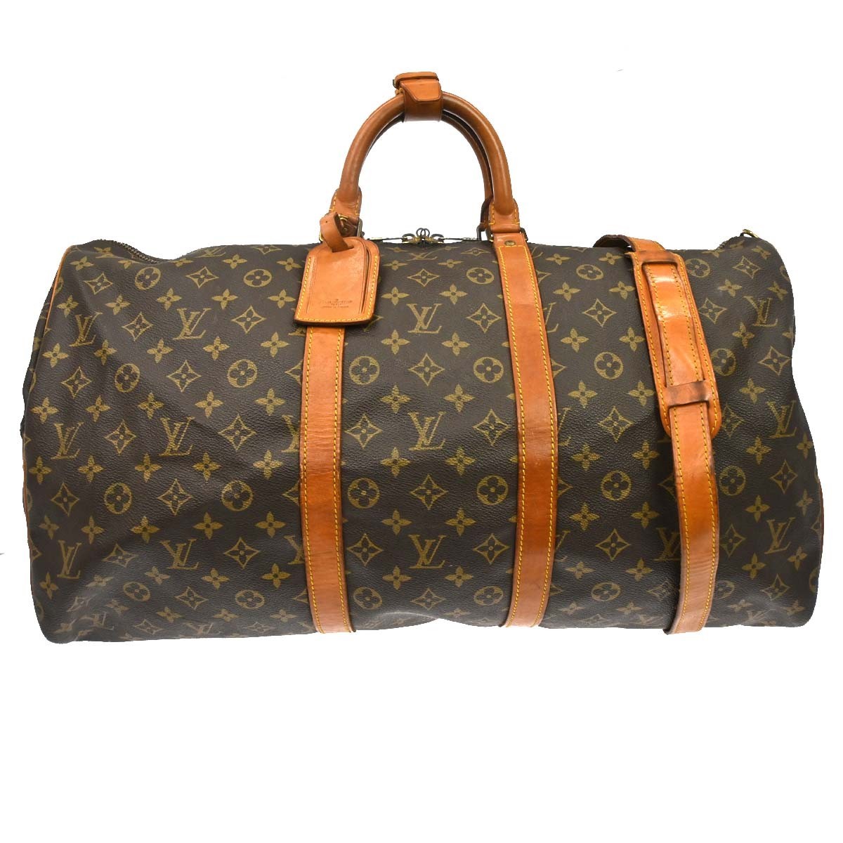 Louis Vuitton Keepall Bandouliere Bag Monogram Canvas Brown Canvas Travel Bag Bag (   )