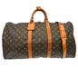 Louis Vuitton Keepall Bandouliere Bag Monogram Canvas Brown Canvas Travel Bag Bag (   )