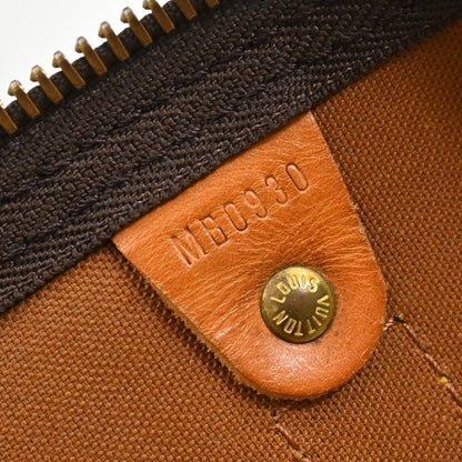 Louis Vuitton Keepall Bag Monogram Canvas Brown Canvas Travel Bag Bag (   )