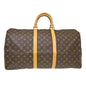 Louis Vuitton Keepall Bag Monogram Canvas Brown Canvas Travel Bag Bag (   )