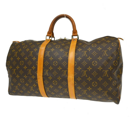 Louis Vuitton Keepall Bag Monogram Canvas Brown Canvas Travel Bag Bag (   )