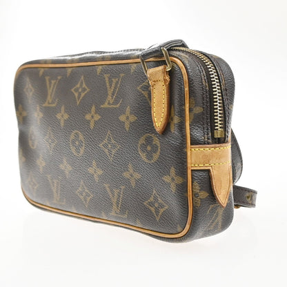 Louis Vuitton Pochette Marly Bandouliere Bag Monogram Canvas Brown Leather Shoulder Bag Bag (   )